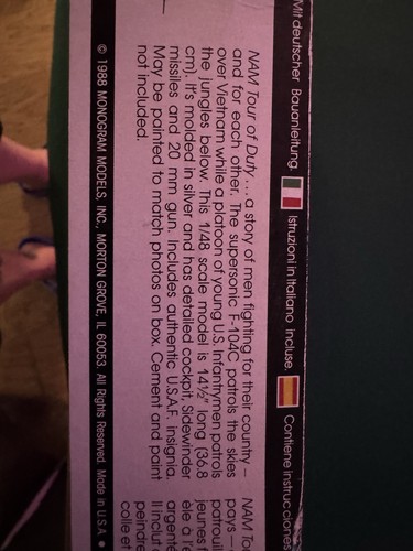 Monogramma F-104C 'Starfighter' - "NAM - Tour of Duty". 1/48. #5455. - Foto 2 di 3