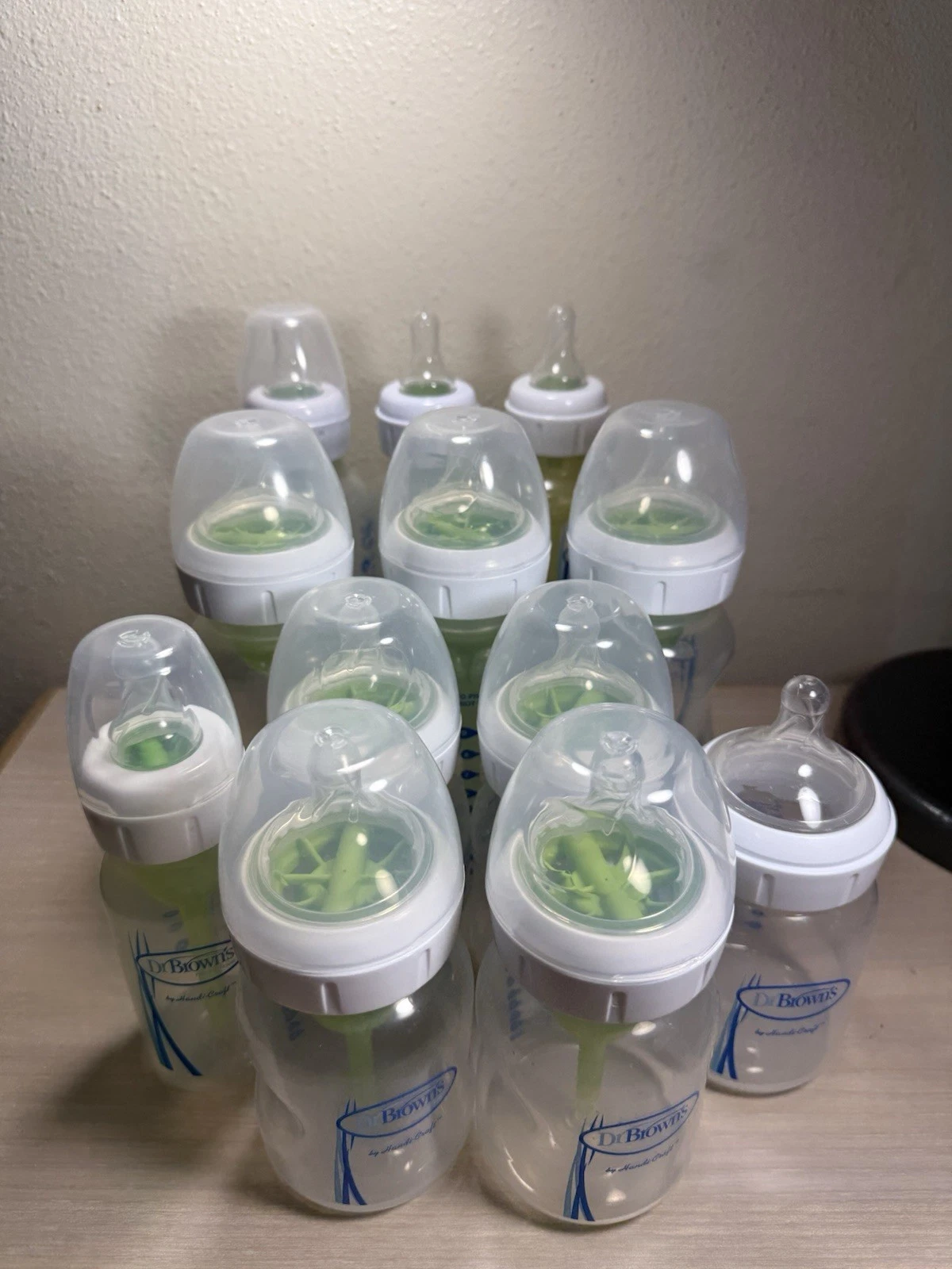 Dr Browns Baby Bottle Lot 4,5,8,9 Bottles 12 Lot Good Condition