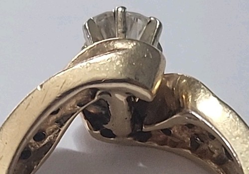 ANELLO ORO GIALLO 14 KT DIAMANTI TONDI (CIRCA 1,0 TC) CON 16 PICCOLI DIAMANTI ACCENTO - Foto 9 di 12