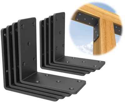 Komohom 5X5X2.5 Heavy Duty Angle Bracket 8Pcs L Bracket For Shelves Fence