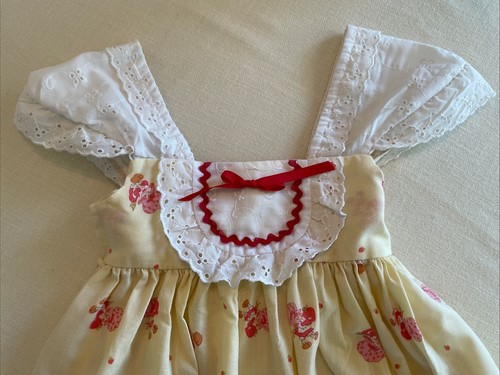VTG LIBERTY HOUSE Hawaii Toby Girls Long Floral Bib Strawberry Shortcake Dress 6 - Picture 5 of 12