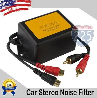 80 Amp Ground Loop Isolator Noise Filter 2-Channel Gold-Plated RCA Connections 