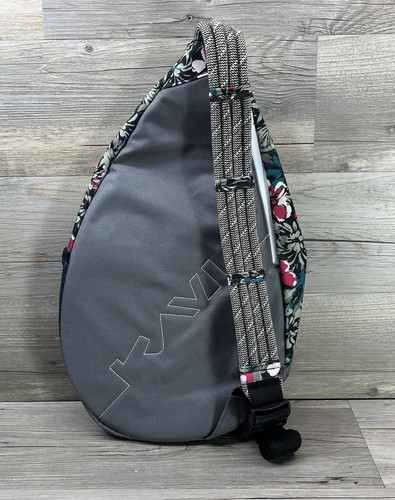 KAVU Rope Sling Crossbody Canvas Bag Floral Print 25th Anniversary Limited - Picture 2 of 8