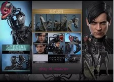 Hot Toys 1/6 Mms728b Spider-Man 3 Black Suit Deluxe Special Edition In Stock