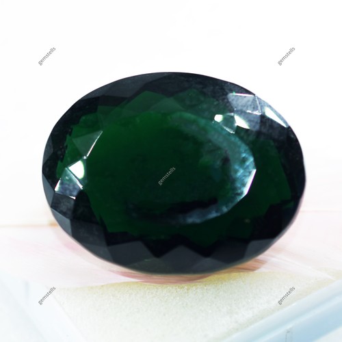 Lab Created Green Garnet Oval Cut 175.90 Ct Amazing Loose Gemstone CERTIFIED - Picture 4 of 6