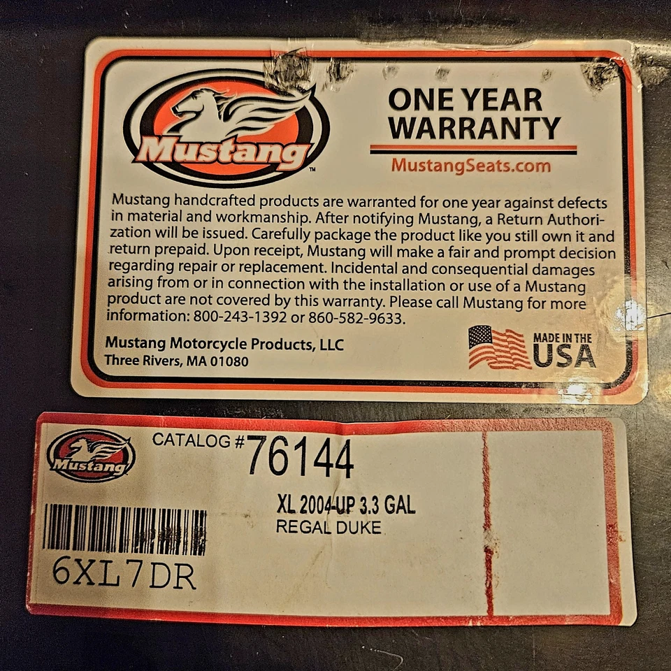Asiento Mustang 76144 para Harley XL 04-21 Regal Duke - negro Foto 4 de 4