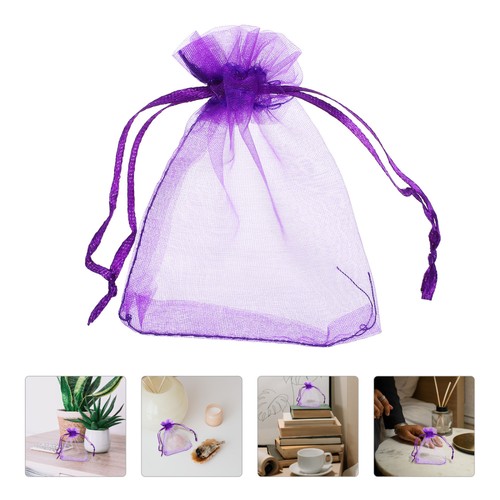 Bolsa de lavanda vacía 100 piezas bolsa de lavanda recargable transpirable flor seca - Imagen 4 de 12