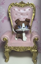 Authentic Littlest Pet Shop No Brown Puzzle Collie Dog Purple Eyes Red Magnet