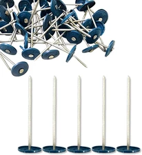 50 Pack - 3 Inch - round Plastic Cap Nail Roofing Nails Galvanized Tar Paper Nai