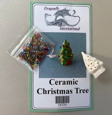 DRAGONFLY INTERNATIONAL Dollhouse Miniature Ceramic Christmas Tree Kit from Dragonfly 1:12 Scale
