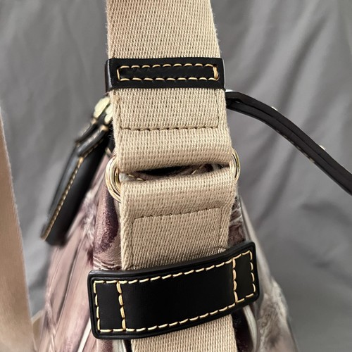 Dooney & Bourke Florentine Archives 2009 JULIETTE CROCO leather DUSTY ROSE/BLACK - Imagen 13 de 24