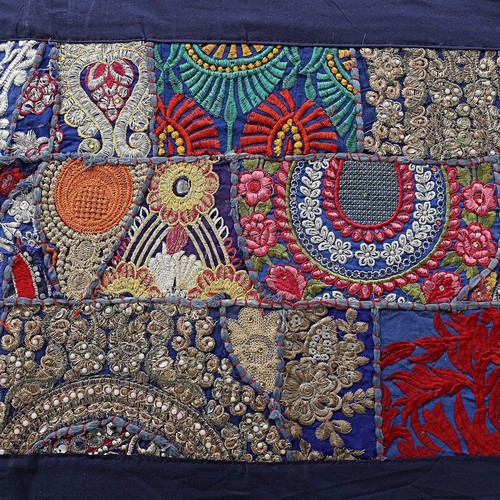 Indian Cotton Patchwork Table Runner Embroidered Dining Table Tapestry 152X45 cm - Picture 5 of 5
