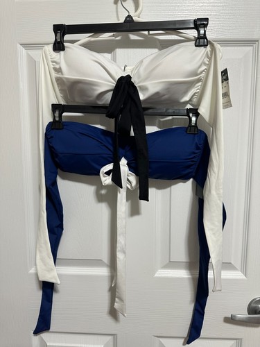 Ralph Lauren NWT Womans Front Bow Bikini SwimTop.White/BlacorNavy/White.14choose - Picture 4 of 24