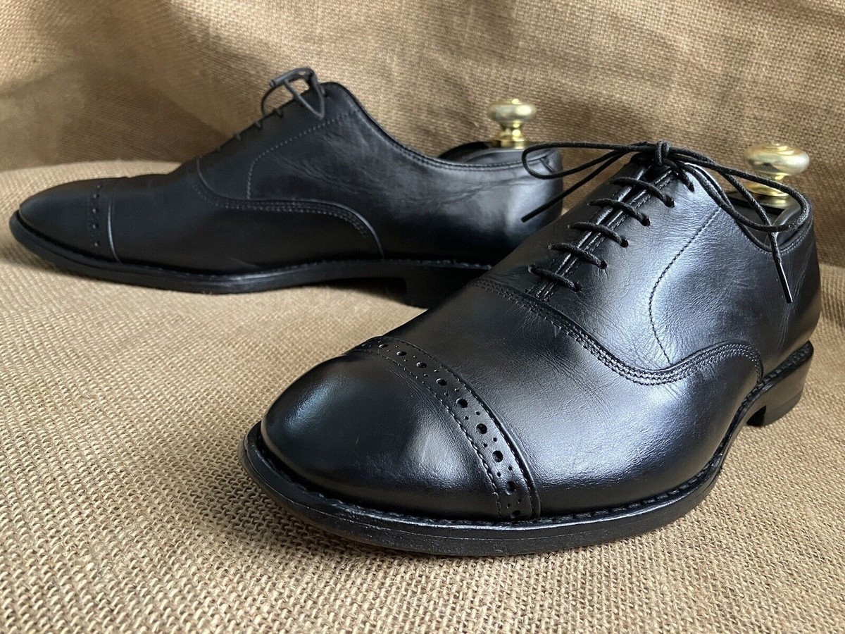 Allen Edmonds Fifth Avenue Black Leather Cap Toe Oxford Shoes Size US 7.5 EEE
