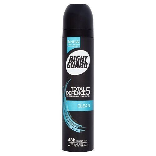 Right Guard Anti-Perspirant Deodorant Aerosol Total Defence 5 Clean 250ml x 6 - Bild 3 von 7
