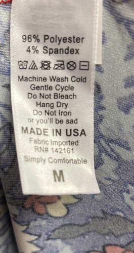 Nuevo con etiquetas Vestido Lularoe Mediano Azul Naranja Blanco Verde Floral Dani Columna Larga - Imagen 9 de 11