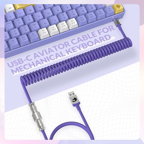 60% Wired Mechanical Gaming Keyboard Mix Color RGB Bcaklit With Custom Cable C - Picture 8 of 54