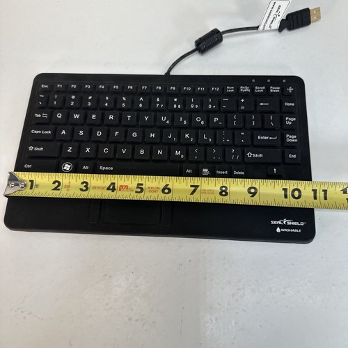 Seal Shield medizinische wasserdichte antimikrobielle kabelgebundene S86PG2-Tastatur SCHWARZ - Bild 4 von 8