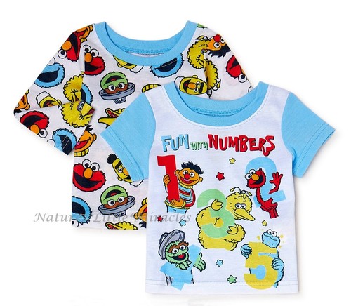 5 Piece Sesame Street Pajamas Set Boys Girl Size 18M 2 2T 3 4 Toddler Summer NWT - Picture 2 of 3