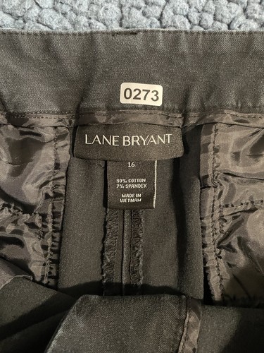Lane Bryant Womens Pants 16 Capri Black Front Flat Cotton Blend - Picture 9 of 9
