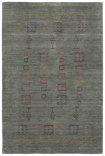 Alfombra oriental tejida a mano Handloom 180x120 cm-fina, moderna, alfombra, alfombra, gris - Imagen 1 de 9