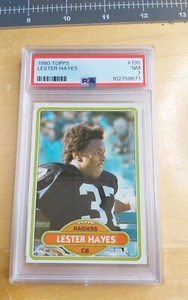 1980 Topps Football #195 Lester Hayes PSA 7