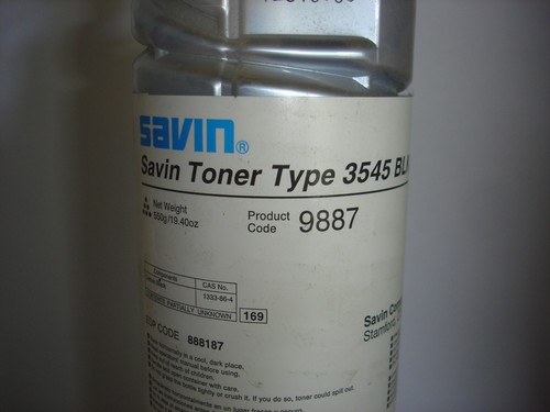 Savin 9887 Type 3545 Ricoh 3110D Black Toner 888187 888181 89887 - Picture 2 of 3