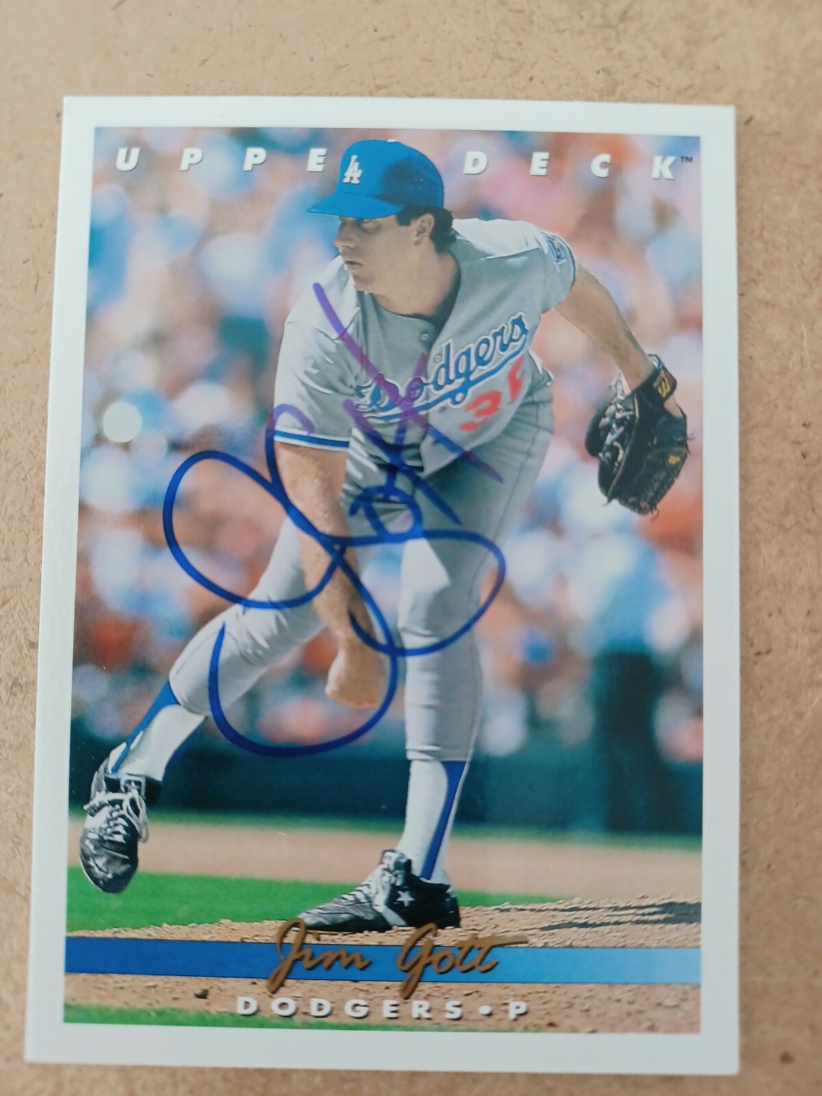 JIM GOTT 1993 Upper Deck #666 autographed signed baseball card DODGERS 93 Auto