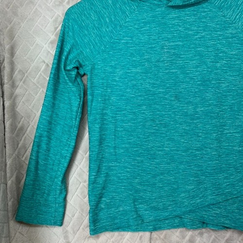 Jumping Beans Active Girls 6 Hooded Top Teal Green Athletic Long Sleeve - Picture 4 of 15