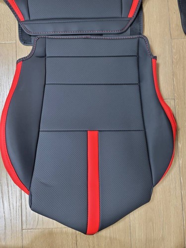 Fit Toyota 2022-2023 BRZ ZD8 GR86 ZN8 Car Seat Cover Red & Black PVC 8pcs - Picture 5 of 12