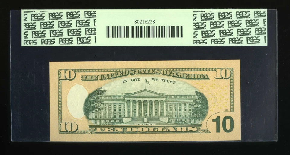 DBR 2004-A $10 FRN Boston STAR Fr. 2039-A* PCGS 58 PPQ Serial GA02724708* - Image 2 of 2