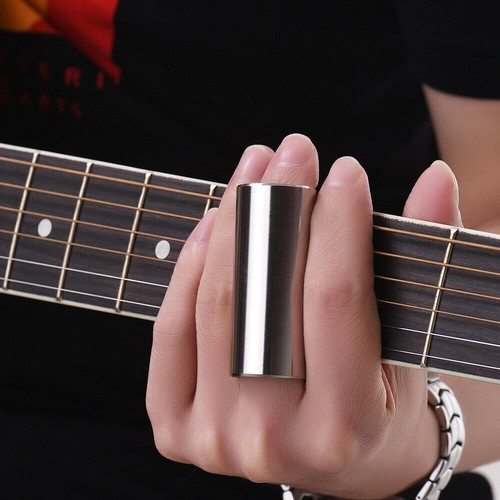 4 *Glass/ Steel Slide+4* Guitar Picks For Acoustic Electric Guitar Accessories c - Picture 2 of 9