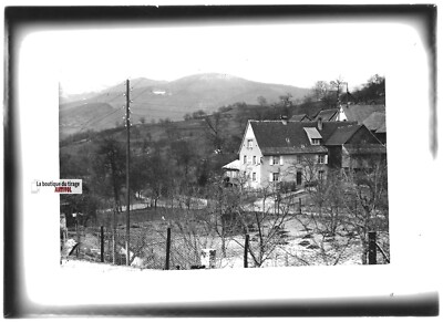 Plaque De Verre Photo Ancienne Positif Noir Et Blanc 13x18 Cm - Scène De Vie à Luchon, Période 1900-1939