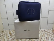 DIOR Beauty CD Logo Blue Cosmetic Makeup Bag Trousse Pouch New