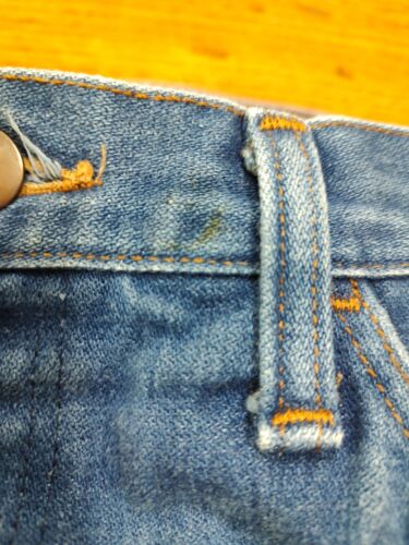 Stivali vintage anni 70 USA Wrangler da uomo 31x33,5 945 taglio cowboy jeans zip talon senza difetti - Foto 7 di 16