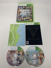 Grand Theft Auto V Microsoft Xbox 360, 2013 Complete  Map- DISCS NEAR MINT  