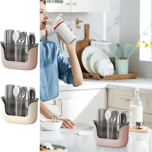 Kitchen Cutlery Holder Spoon Fork Chopstick Storage Rack Utensils Organizer Box - Picture 8 of 14