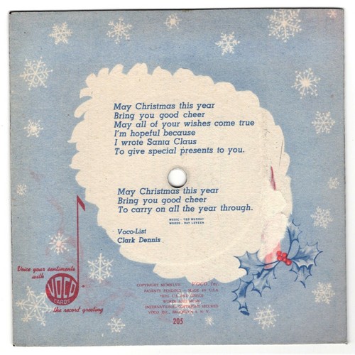 1947 Voco Record - Navidad - Mayo Navidad de este año - Tarjeta y sobre #205 - Imagen 5 de 5