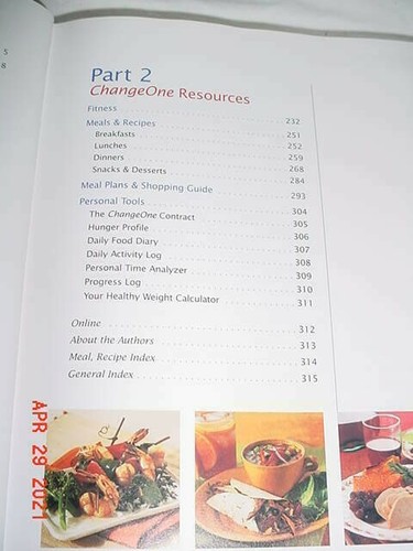 CHANGE ONE JOHN HASTINGS 2003 HARDCOVER 12 WEEK EATING PLAN LOSE WEIGHT EXCELENT - Bild 6 von 7