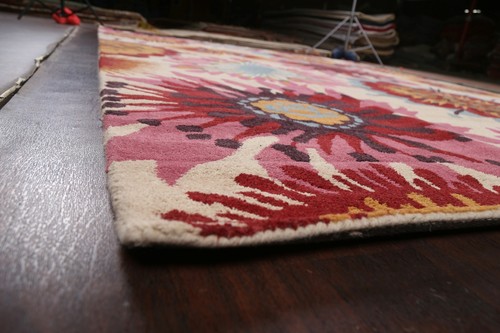 IVORY Transitional Floral Oriental Area Rug Hand-tufted Wool Large Carpet 10x13 - Picture 11 of 11