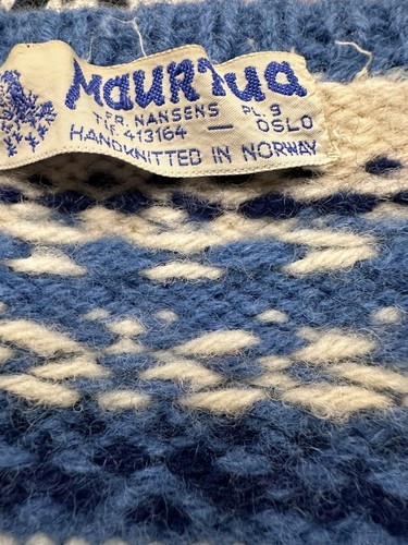 Vintage MARTUA Hand Knit in Norway WARM Nordic Wool Cardigan Ski Sweater, OSLO - Picture 19 of 22
