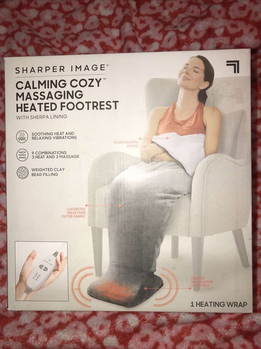 Sharper Image Calming Cozy Heating Blanket Massager Grey Brand New  Sealed