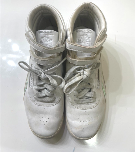 Reebok Schuhe Gr. 8 weiß Damen Aerobic Schuhe Oldschool nicht Vintage High Top - Bild 8 von 10