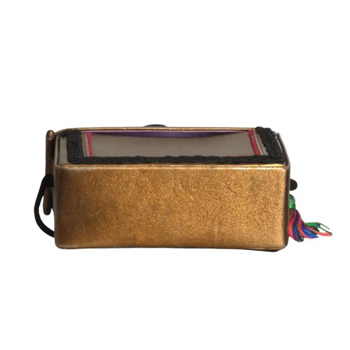 HELENE ANGELI- 1980s Leather Multi Color Box Purse - Foto 5 di 8