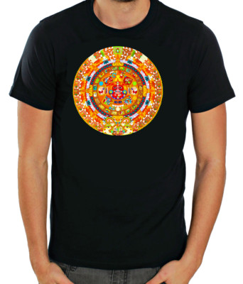 Azteken Sonnenstein, Symbol, Kurzarm T-Shirt Herren G101