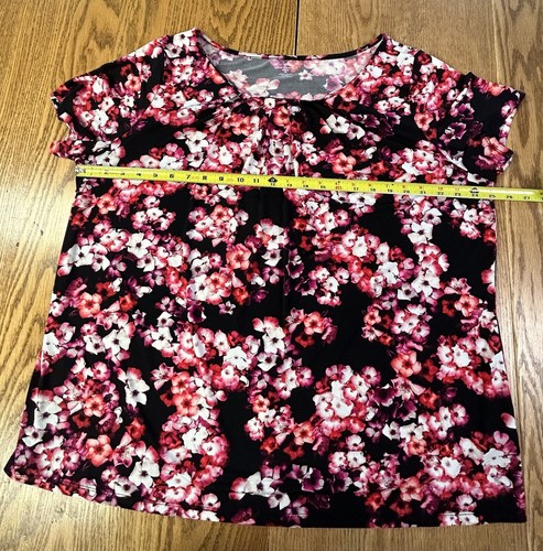Women’s Plus Size 2XL Bright Colors Pink Black Liquid Knit B50 - Picture 9 of 9