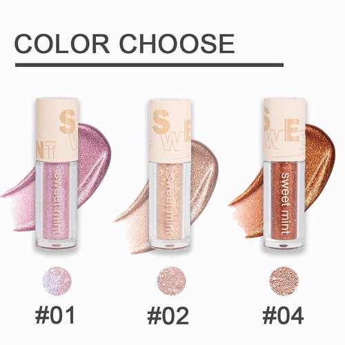 Liquid Sparkling Glitter Eye Shadow Sticks Set – Crystal Silver & Golden Eyes... - Picture 8 of 8