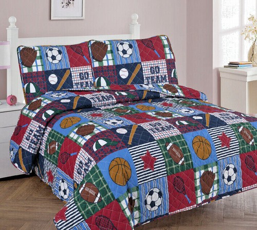 2/3-PC KIDS TEENS SUPER SOFT MICROFIBER PRINTED QUILTING BEDSPREAD BEDDING SET  - Bild 33 von 37