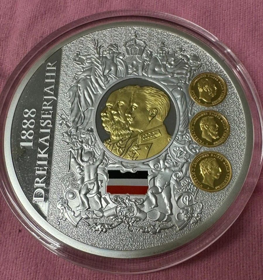 Dreikaiserjahr 1888 Kaiser Wilhelm I. Friedrich III. Wilhelm II. Preu 140,86 gr. - Bild 4 von 4