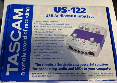 Tascam US-122 USB Audio/Midi Interface -open Box New - Picture 5 of 5